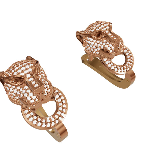 Panther daimond set earring CAD FILE