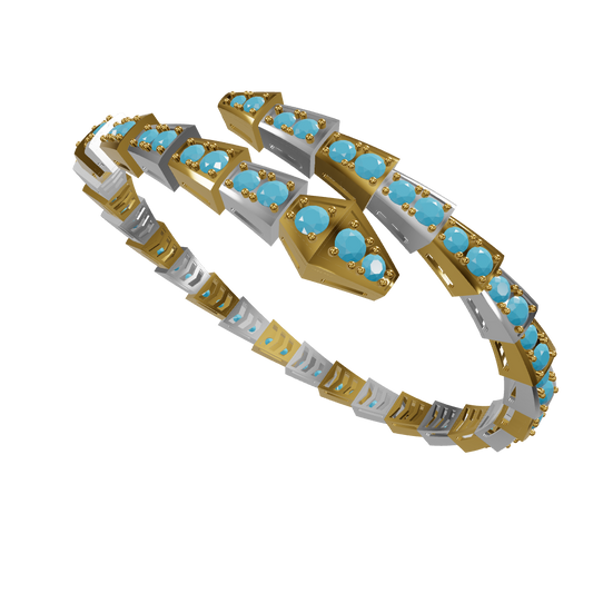 Round Stone Bangle CAD