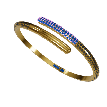 pave Open Bangle CAD