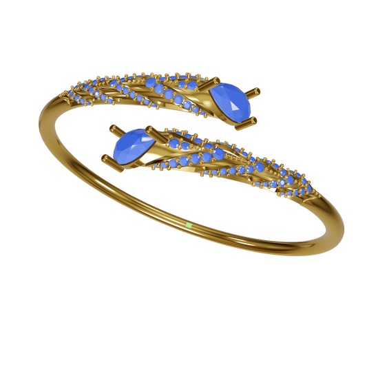 Pear Shape Diamond Openable Bangle CAD FILE