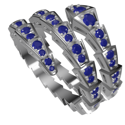 Crystal Ridge Diamond Ring CAD
