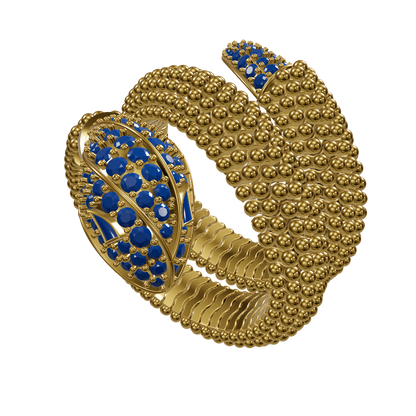 Diamond Pave Snake Wrap Ring CAD