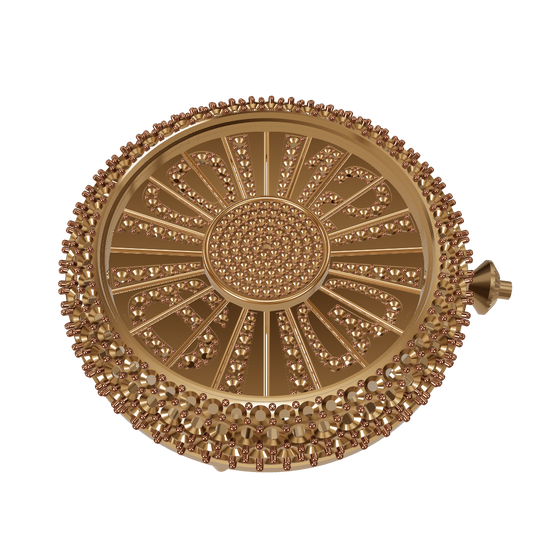 Palmiero Alter Inspired Watch Pendant CAD Rotating Triple Dial Full Pave Diamond