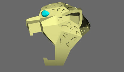 Majestic Panther Head Ring
