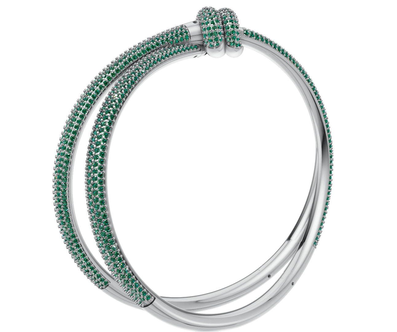 Dubel Line full Diamond set Lock Mechanism Bracelet CAD FILE