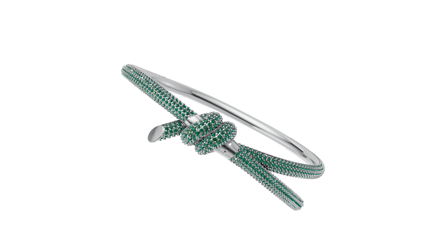 Dubel Line full Diamond set Lock Mechanism Bracelet CAD FILE