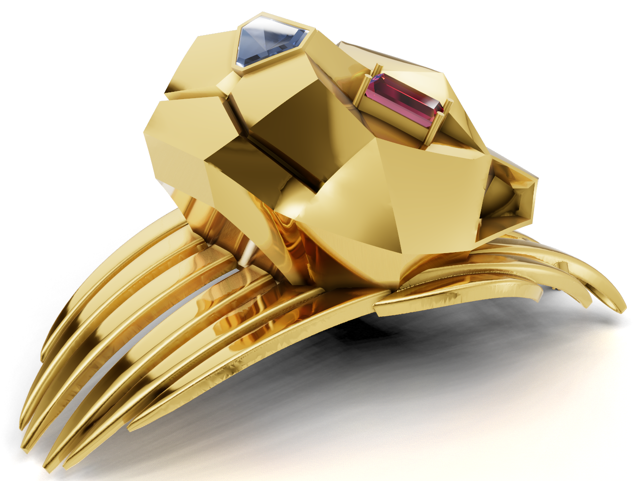 Panther Head Broch with Daimond Set  CAD FILE