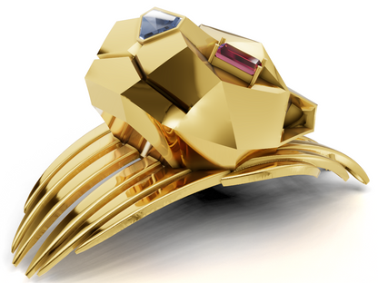 Panther Head Broch with Daimond Set  CAD FILE