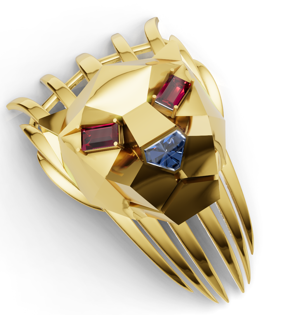 Panther Head Broch with Daimond Set  CAD FILE
