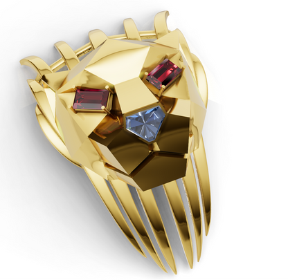 Panther Head Broch with Daimond Set  CAD FILE