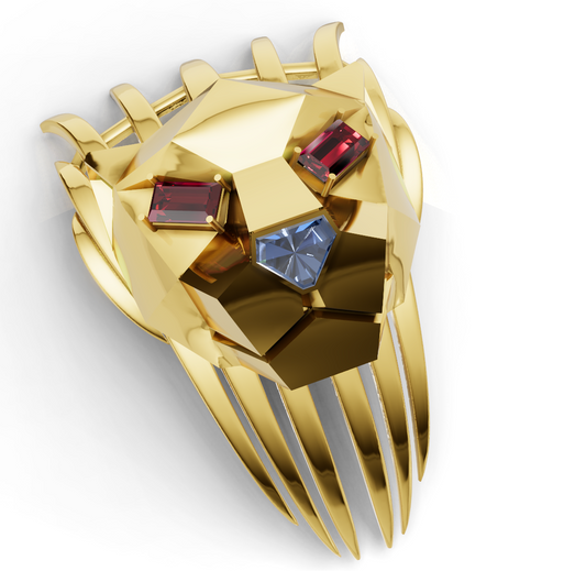 Panther Head Broch with Daimond Set  CAD FILE