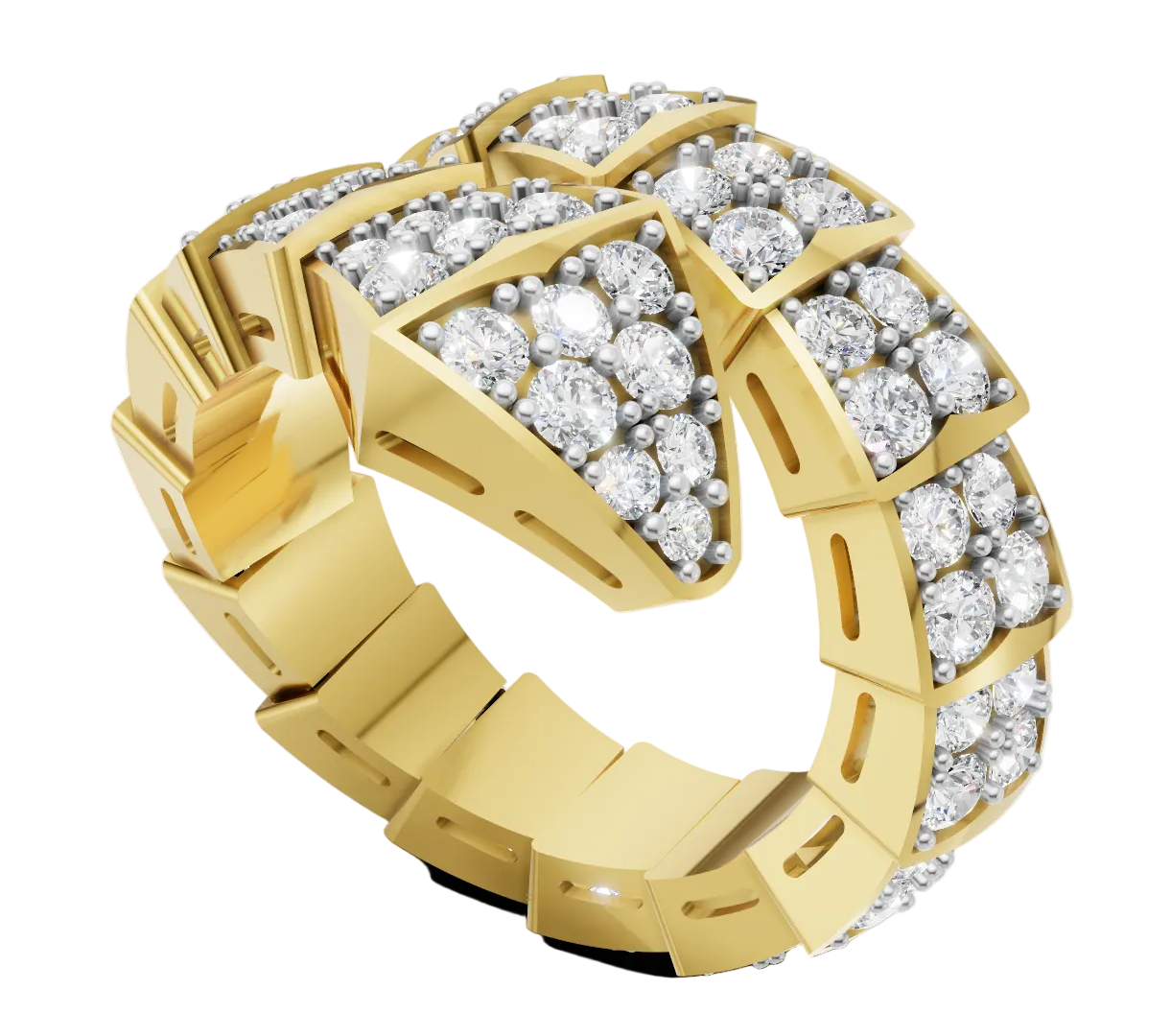 Snake Diamond Ring CAD FILE