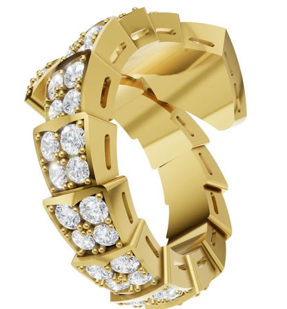 Snake Diamond Ring CAD FILE