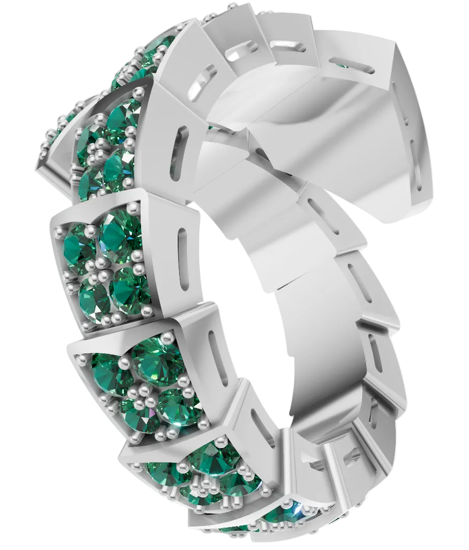 Snake Diamond Ring CAD FILE