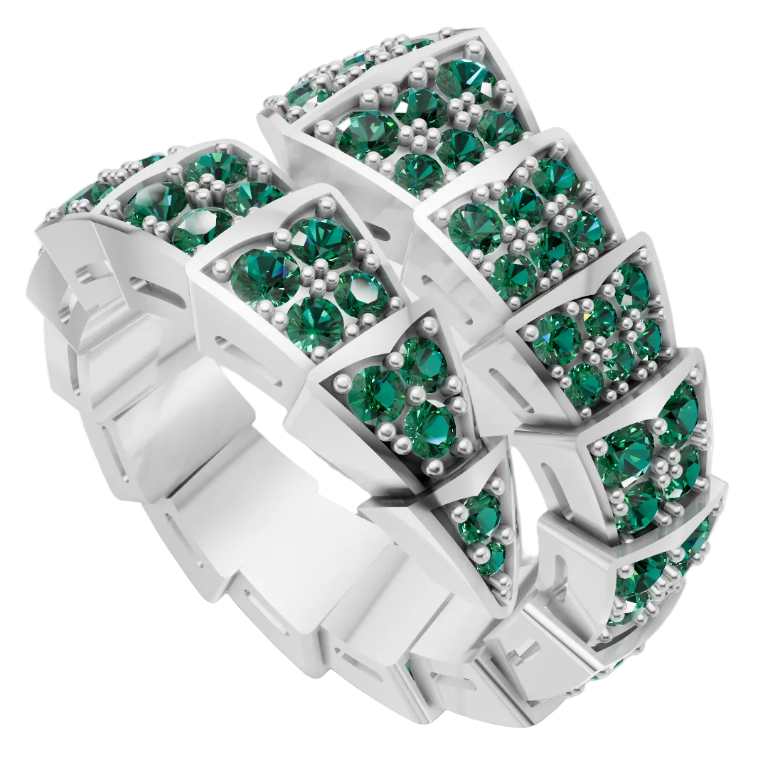 Snake Diamond Ring CAD FILE