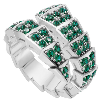 Snake Diamond Ring CAD FILE