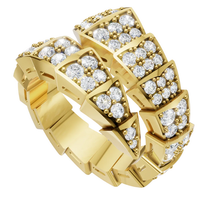 Snake Diamond Ring CAD FILE