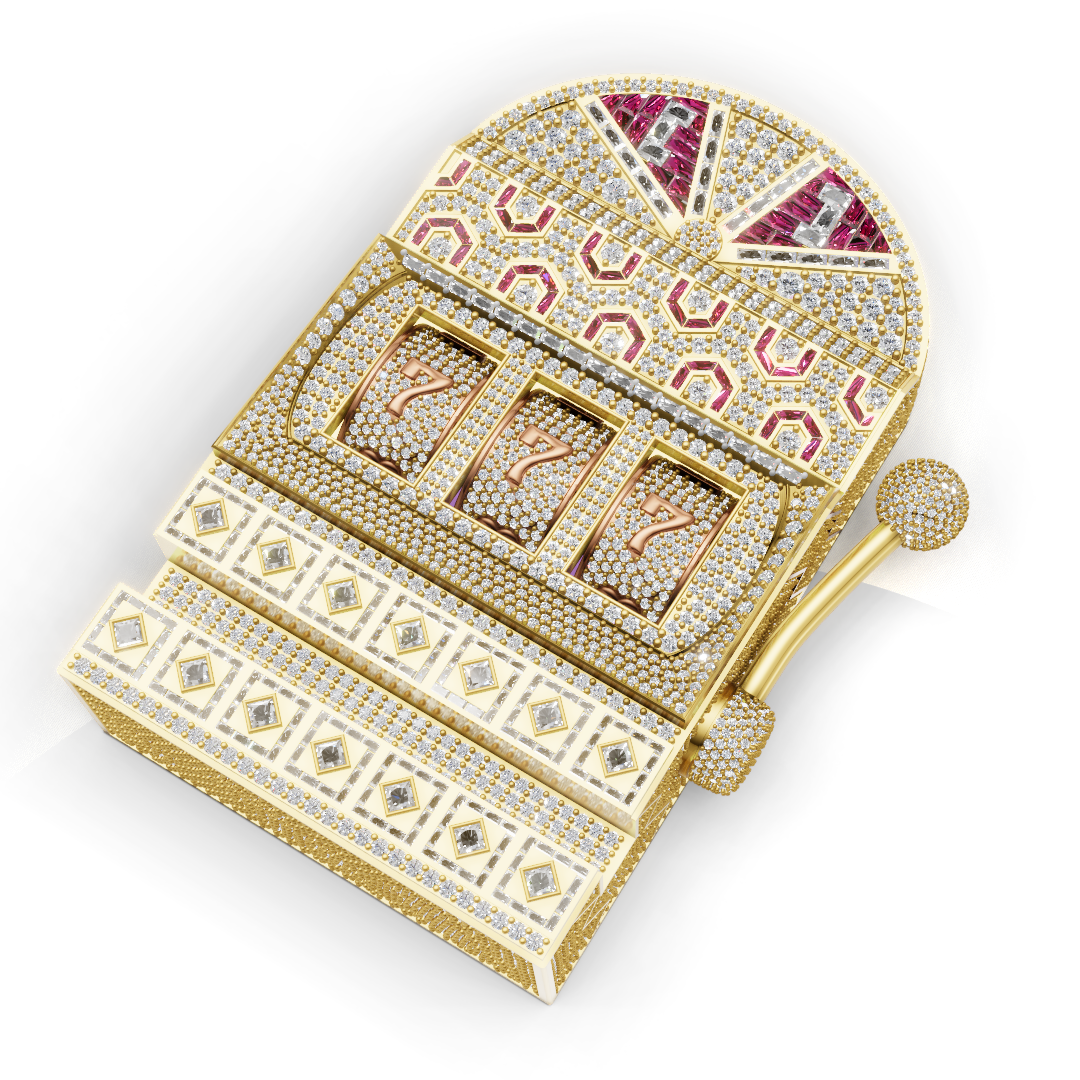 Diamond Slot Mechanism Jackpot pendent 3DM & STL CAD FILE