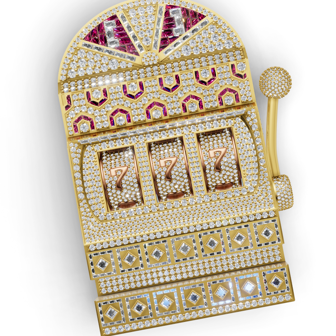 Diamond Slot Mechanism Jackpot pendent 3DM & STL CAD FILE