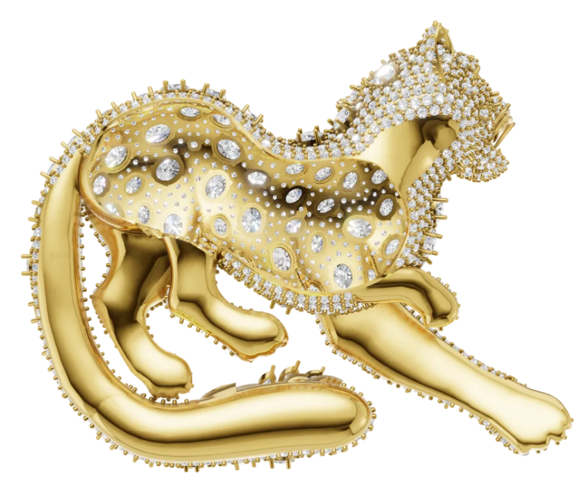 Panther brooch 3dm & stl cad file
