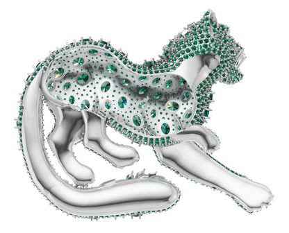 Panther brooch 3dm & stl cad file