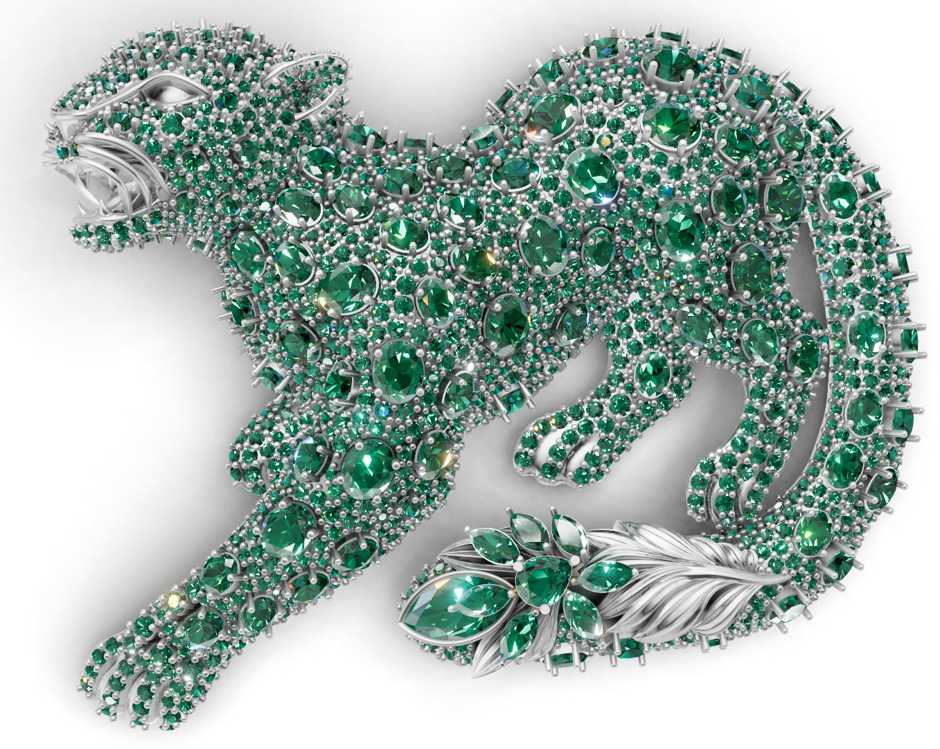 Panther brooch 3dm & stl cad file
