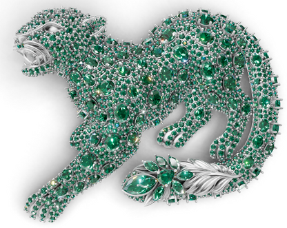 Panther brooch 3dm & stl cad file