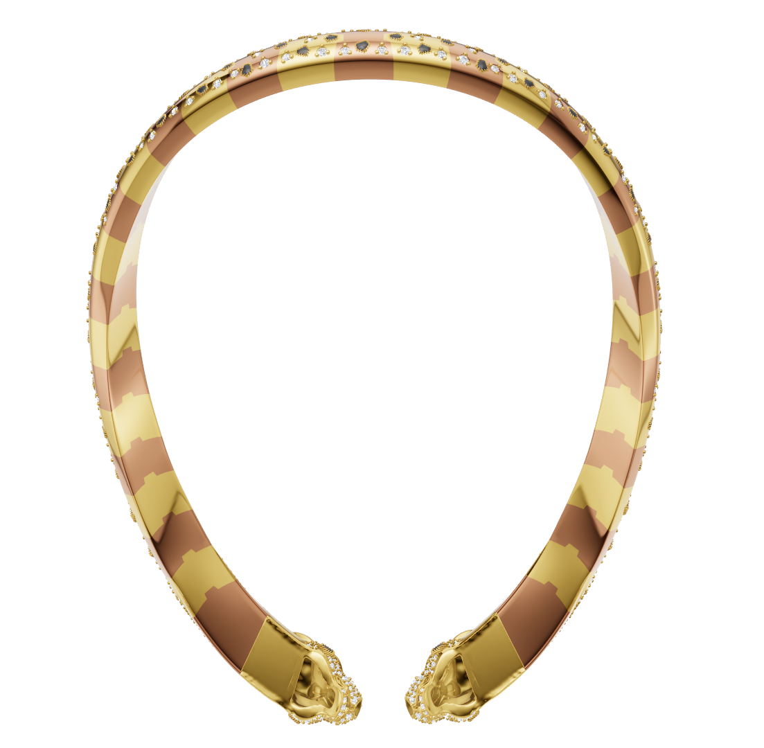 Bend panther Necklace 3DM & STL CAD FILE