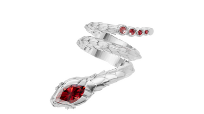 Snake Wrap  With Daimond Set Ring  CAD FLE
