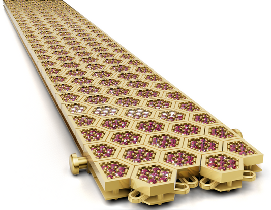 Hexagone Lock Mechanism Carpet  Bracelet  Bracelet CAD FILE