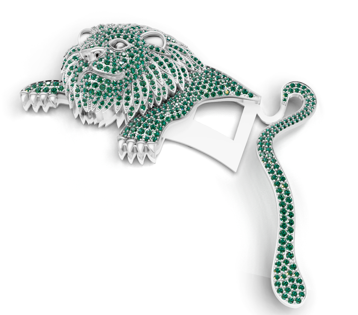 Lion Brooch CAD FILE