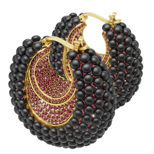 Pave Daimond set lock Earrings CAD FILE