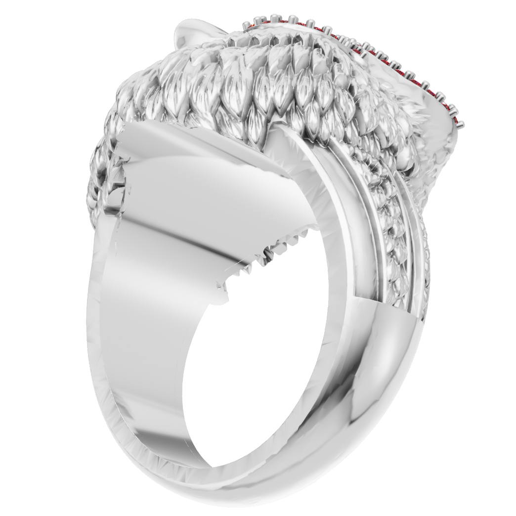 Owl Face Eyes Wings Mechanism Ring CAD FILE