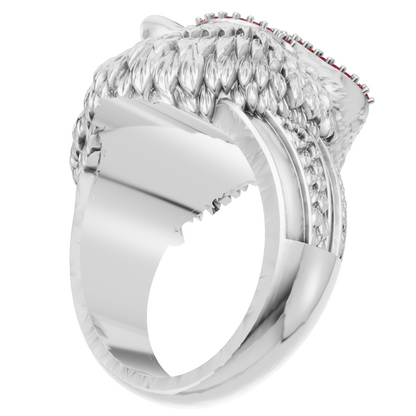 Owl Face Eyes Wings Mechanism Ring CAD FILE