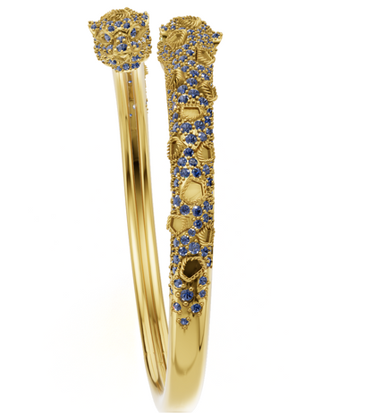 Panther Openable Mechanism Double Head Diomond Set Bracelet  CAD FILE