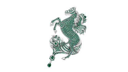 Horse Motif Daimond set Broch CAD FILE