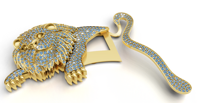 Lion Brooch CAD FILE