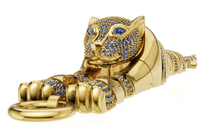Panther Daimond Set Mechanism Bracelet  CAD FILE