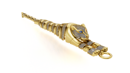 Panther Daimond Set Mechanism Bracelet  CAD FILE