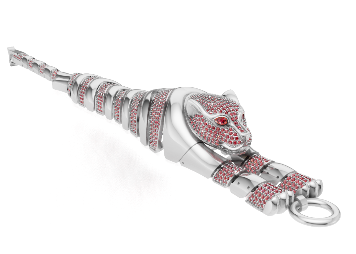 Panther Daimond Set Mechanism Bracelet  CAD FILE