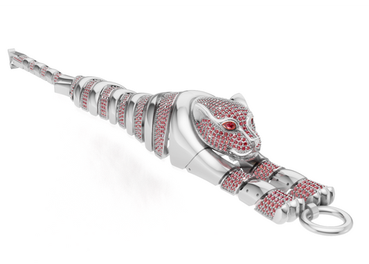 Panther Daimond Set Mechanism Bracelet  CAD FILE