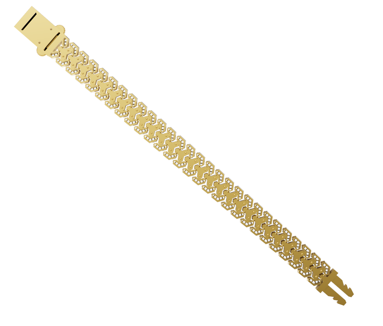 Flexible lock mechanism bracelet CAD FILE
