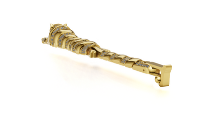 Panther Daimond Set Mechanism Bracelet  CAD FILE