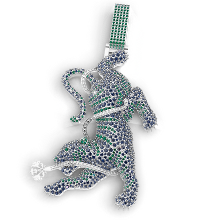 Diamond Panther Pendant  Micro Pave Stone CAD FILE
