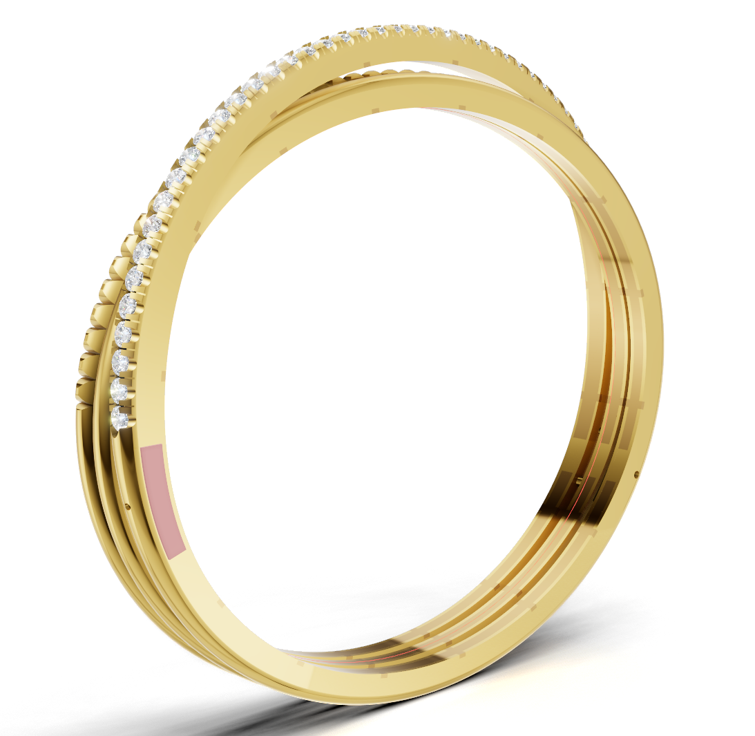 Twisted Diamond Openable Bangle CAD FILE