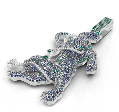 Diamond Panther Pendant  Micro Pave Stone CAD FILE
