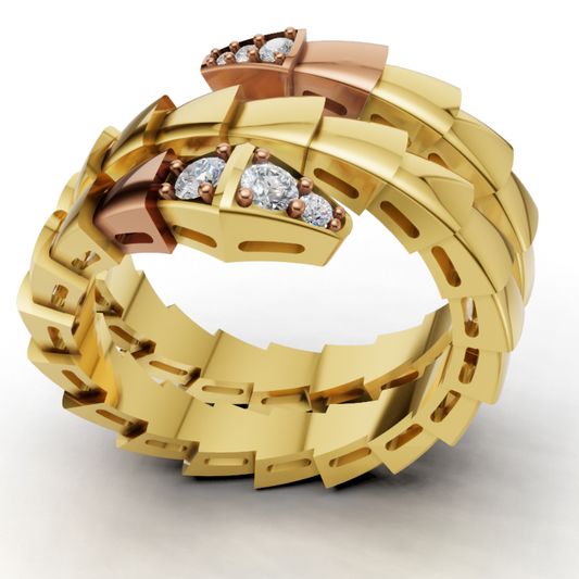 Bulgari Serpent Ring CAD File 3DM & STL