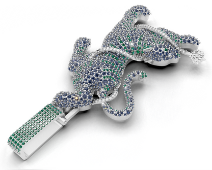Diamond Panther Pendant  Micro Pave Stone CAD FILE