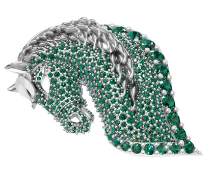 Horse Head Micro Pave With Daimond Set Pendent CAD FILE