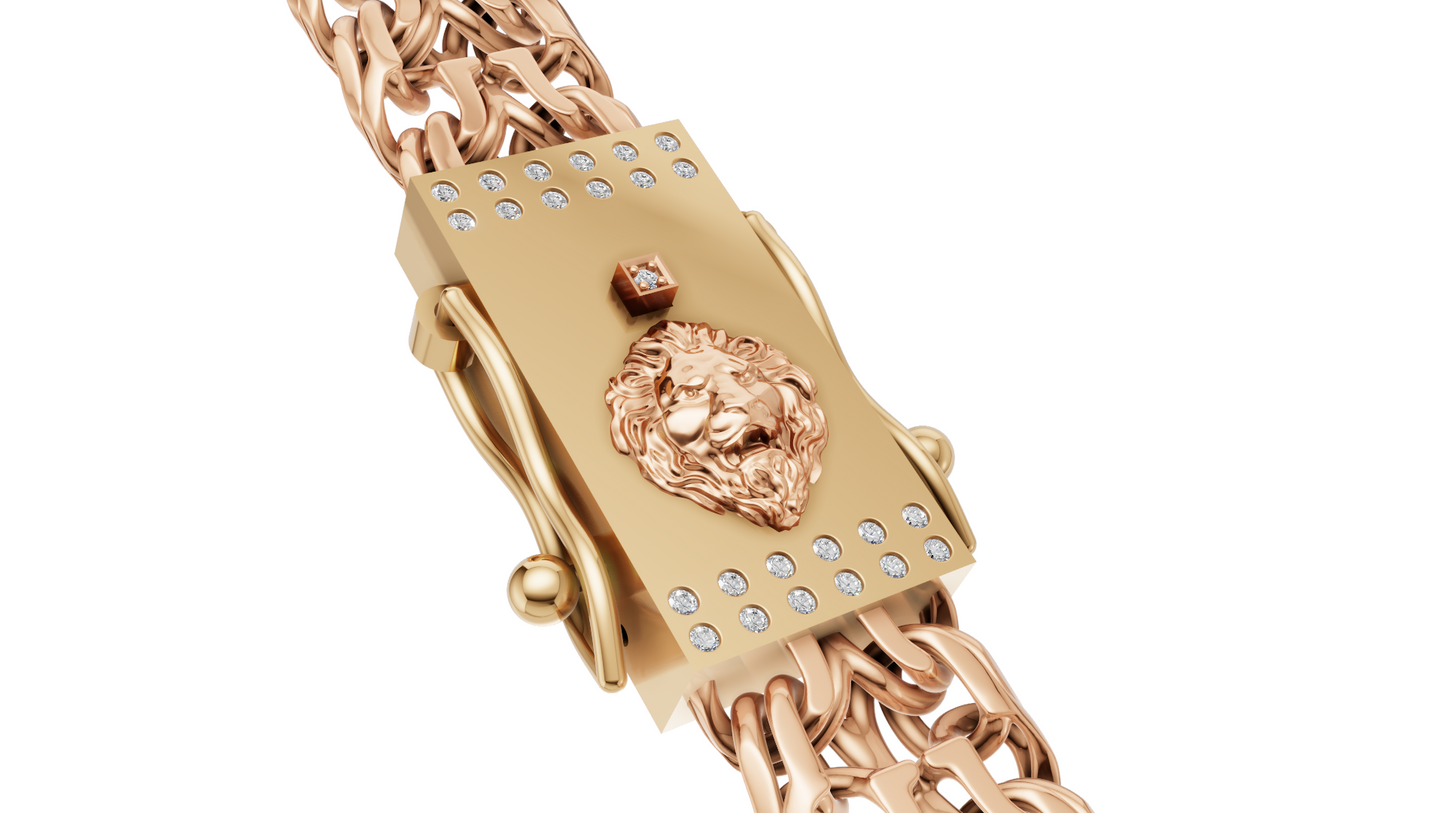 Lion Head lock Mechanism Bracelet  CAD FILE